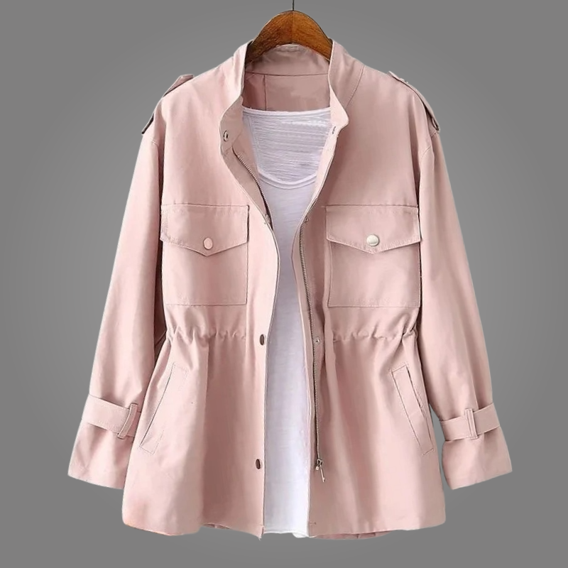 Damen-Utility-Feldjacke mit Kordelzug in der Taille-Jacket for women-Alpenkind