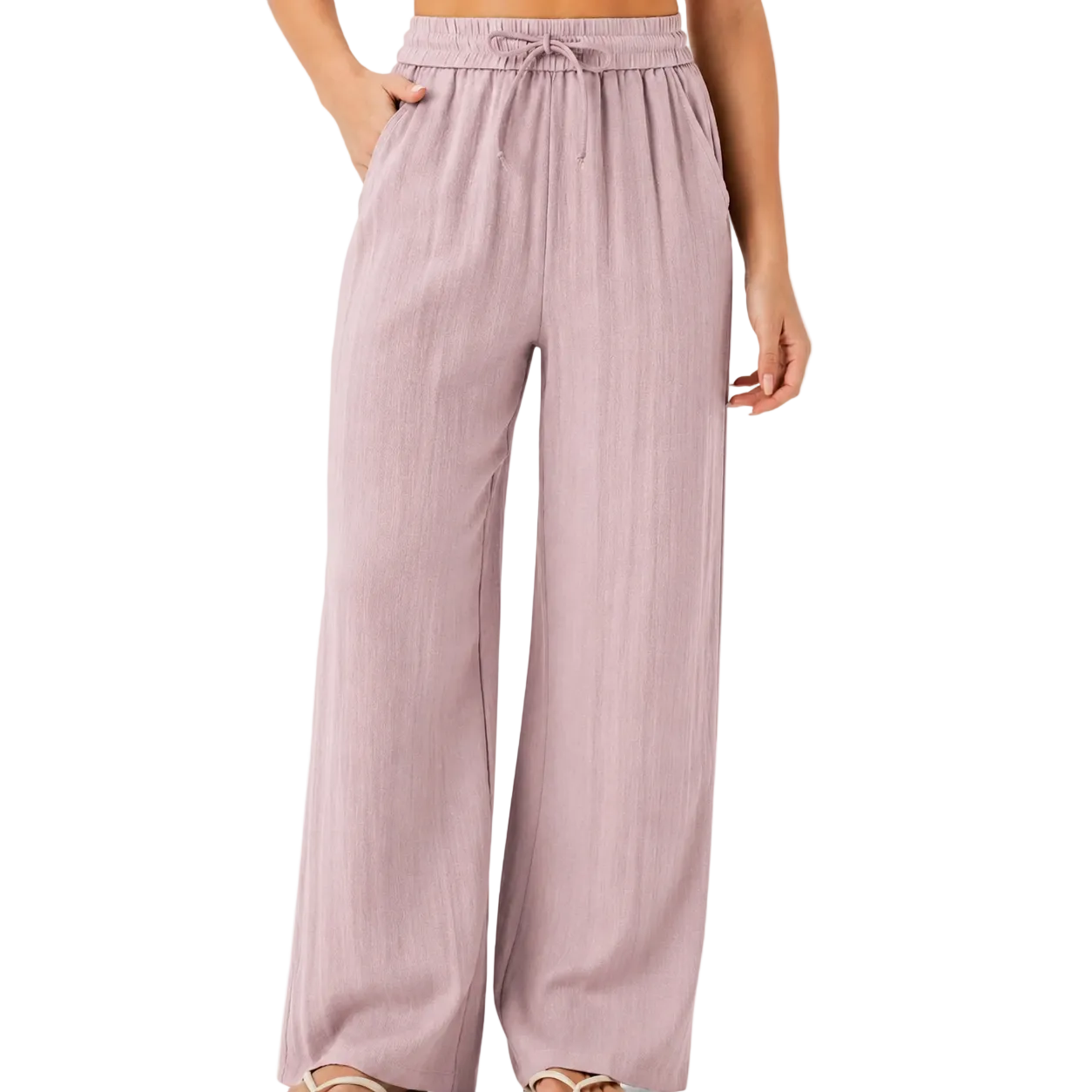 Damen Weite Hose mit Kordelzugbund-Pants for Women-Alpenkind