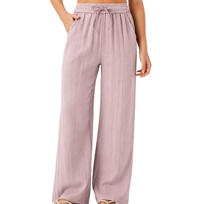 Damen Weite Hose mit Kordelzugbund-Pants for Women-Alpenkind