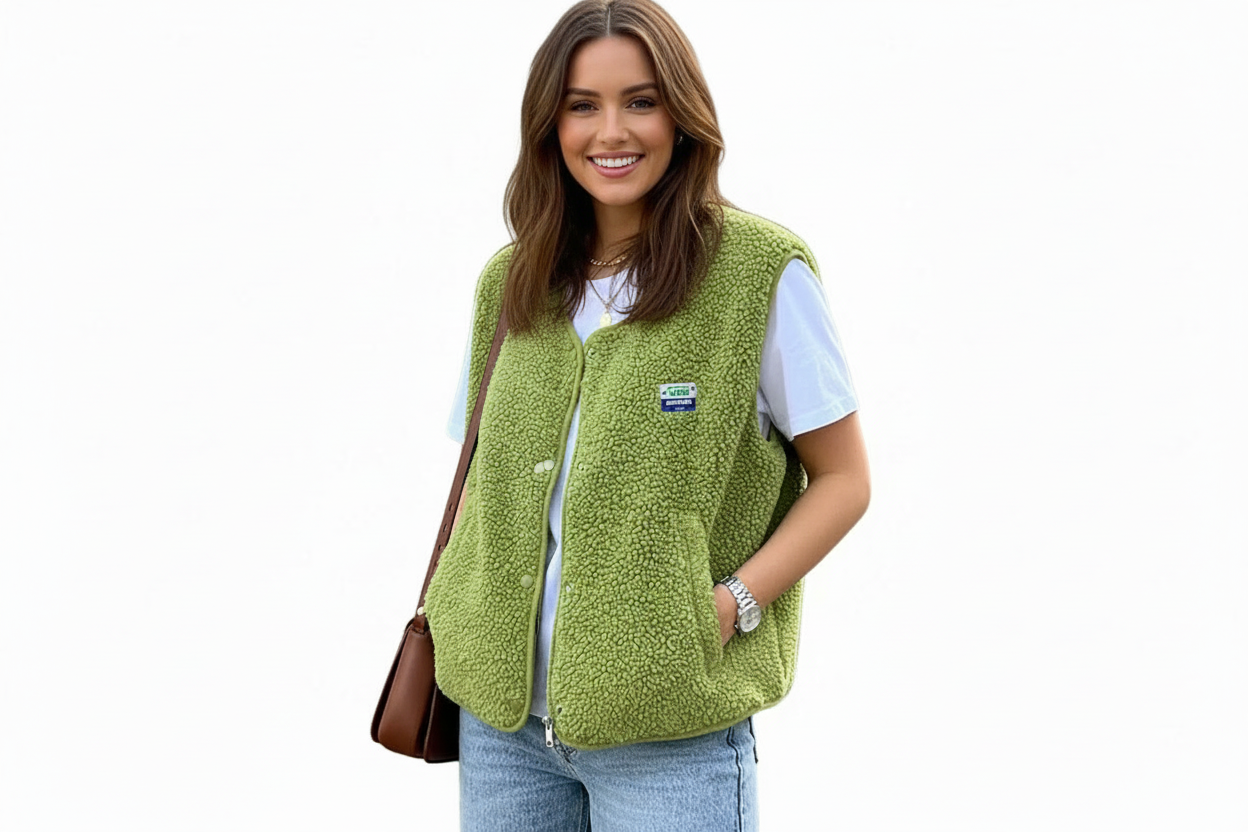 Damen Weste mit Knopfleiste-Vest for women-Alpenkind