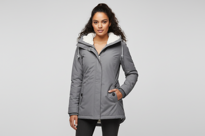 Damen Winterjacke mit Kapuze und Reißverschluss-Women Outerwear-Alpenkind