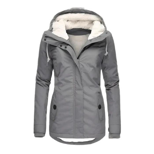 Damen Winterjacke mit Kapuze und Reißverschluss-Women Outerwear-Alpenkind