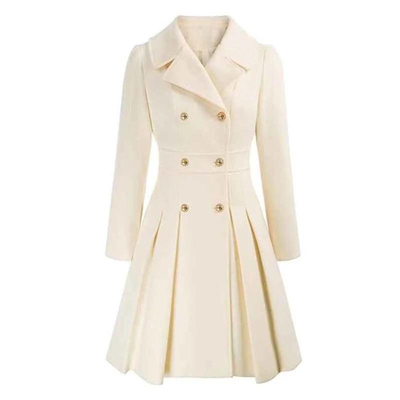 Damen Wintermantel mit taillierter Form und Doppelknopfleiste-Women Coats-Alpenkind