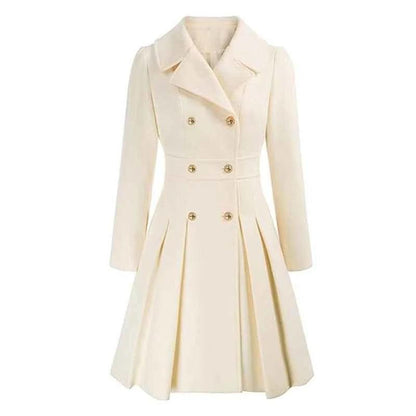 Damen Wintermantel mit taillierter Form und Doppelknopfleiste-Women Coats-Alpenkind