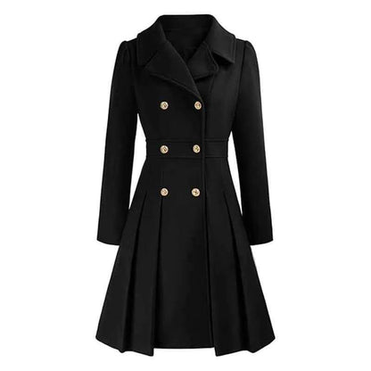 Damen Wintermantel mit taillierter Form und Doppelknopfleiste-Women Coats-Alpenkind