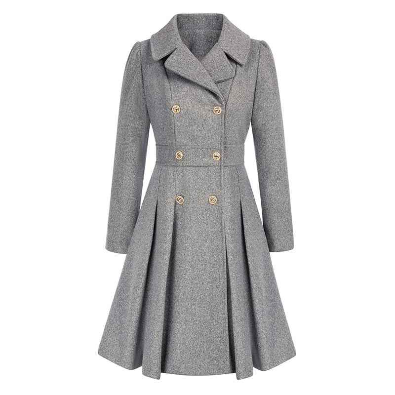 Damen Wintermantel mit taillierter Form und Doppelknopfleiste-Women Coats-Alpenkind