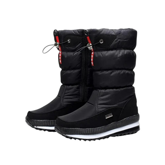 Damen Winterstiefel in Mittlerer Schafthöhe mit Frontreißverschluss-Women Footwear-Alpenkind
