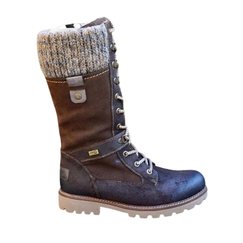 Damen Winterstiefel in mittlerer Schafthöhe mit Schnürung-Women Footwear-Alpenkind
