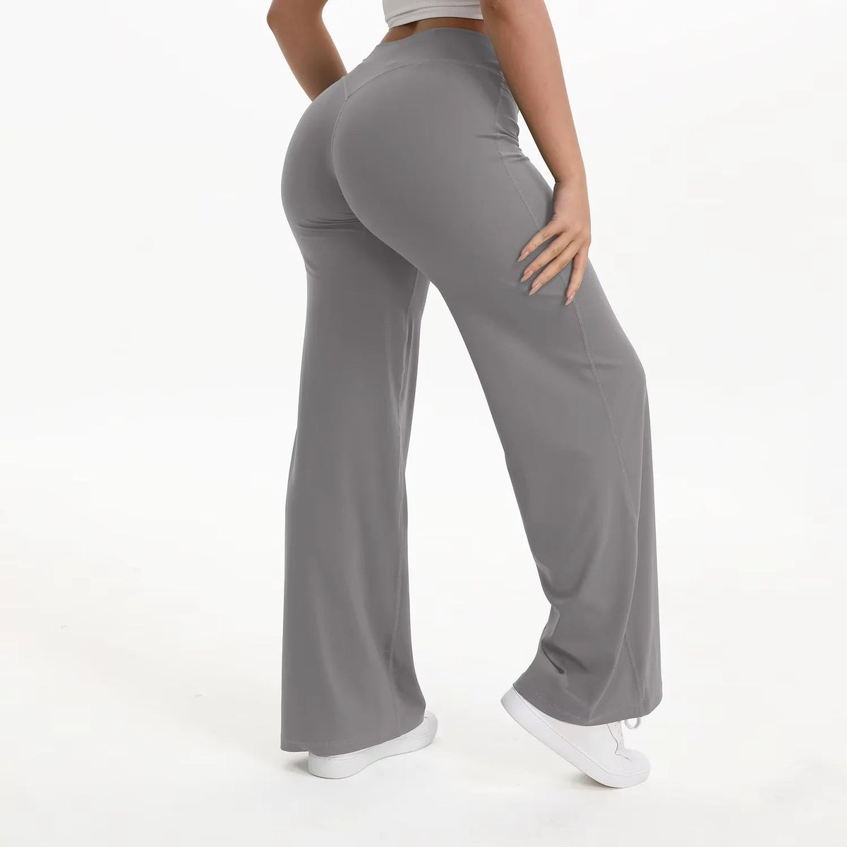 Damen Yoga-Hose mit hohem Bund und weitem Bein-Pants for Women-Alpenkind