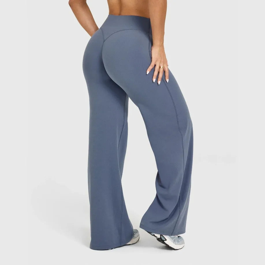 Damen Yoga-Hose mit hohem Bund und weitem Bein-Pants for Women-Alpenkind