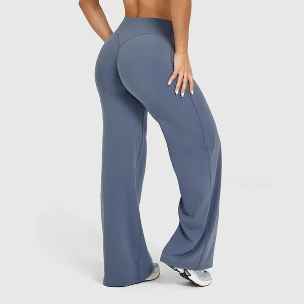 Damen Yoga-Hose mit hohem Bund und weitem Bein-Pants for Women-Alpenkind