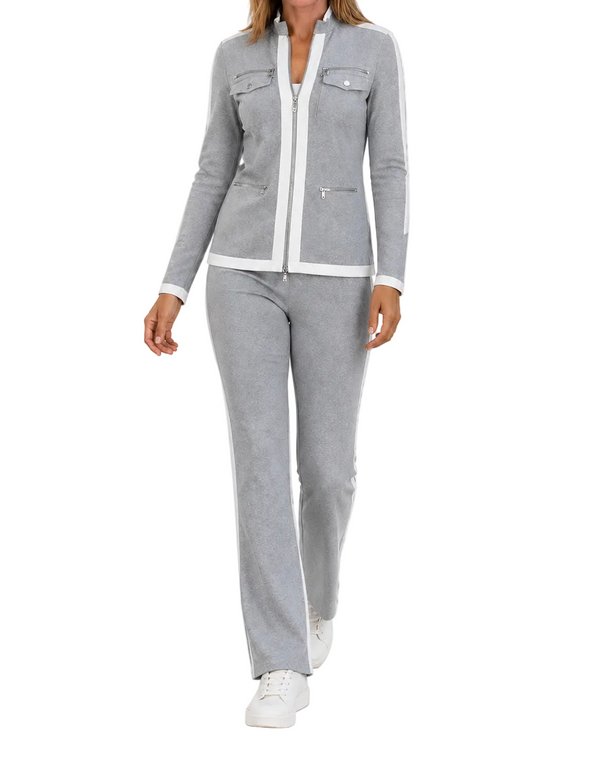 Damen Zweiteiler mit Reißverschlussjacke und gerader Hose-Sets for women-Alpenkind