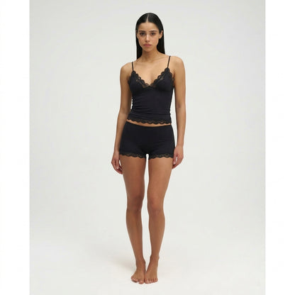 Damen Zweiteiler mit Spitzenbesatz und verstellbaren Trägern-Sets for women-Alpenkind