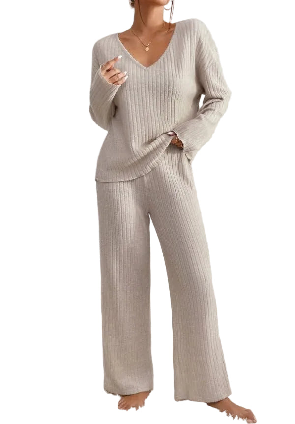 Damen Zweiteiler-Set aus gerippter Strickware-Sets for women-Alpenkind