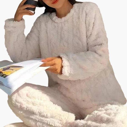 Damen Zweiteiliges Pyjama-Set mit Struktur-Sets for women-Alpenkind