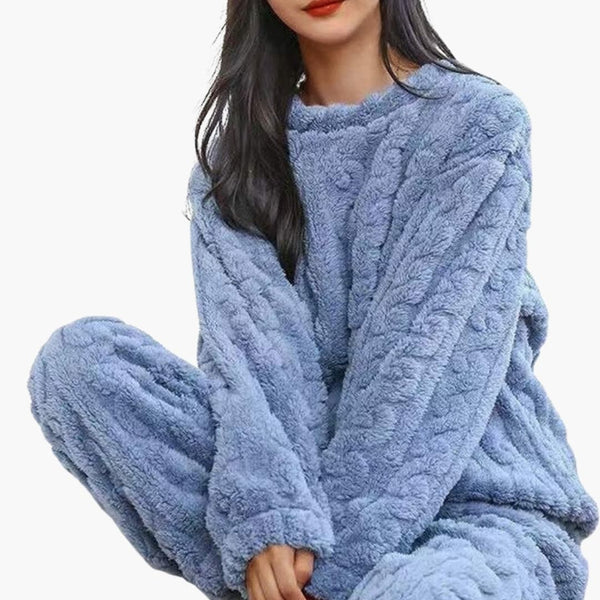 Damen Fluffy-Pyjama Set – Weich & Gemütlich für Zuhause-Women Set-Alpenkind