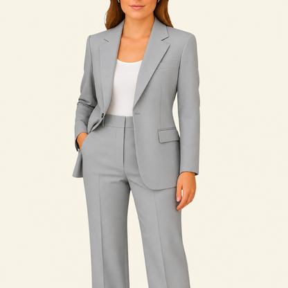 Damen Zweiteiliges Set mit Blazer und Hose mit Reverskragen-Sets for women-Alpenkind