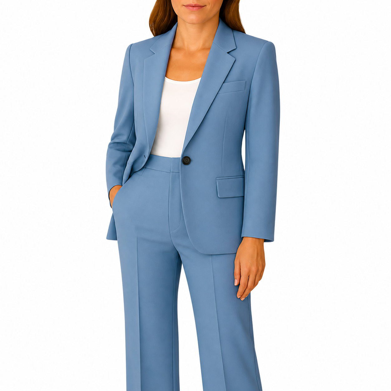 Damen Zweiteiliges Set mit Blazer und Hose mit Reverskragen-Sets for women-Alpenkind