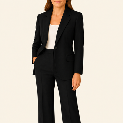 Damen Zweiteiliges Set mit Blazer und Hose mit Reverskragen-Sets for women-Alpenkind