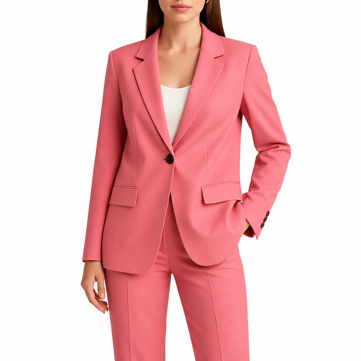 Damen Zweiteiliges Set mit Blazer und Hose mit Reverskragen-Sets for women-Alpenkind