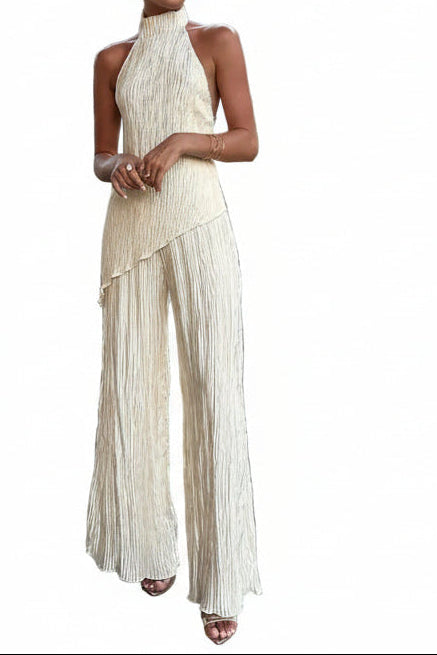 Damen Zweiteiliges Set mit Neckholder-Oberteil und weiter Hose-Women Set-Alpenkind