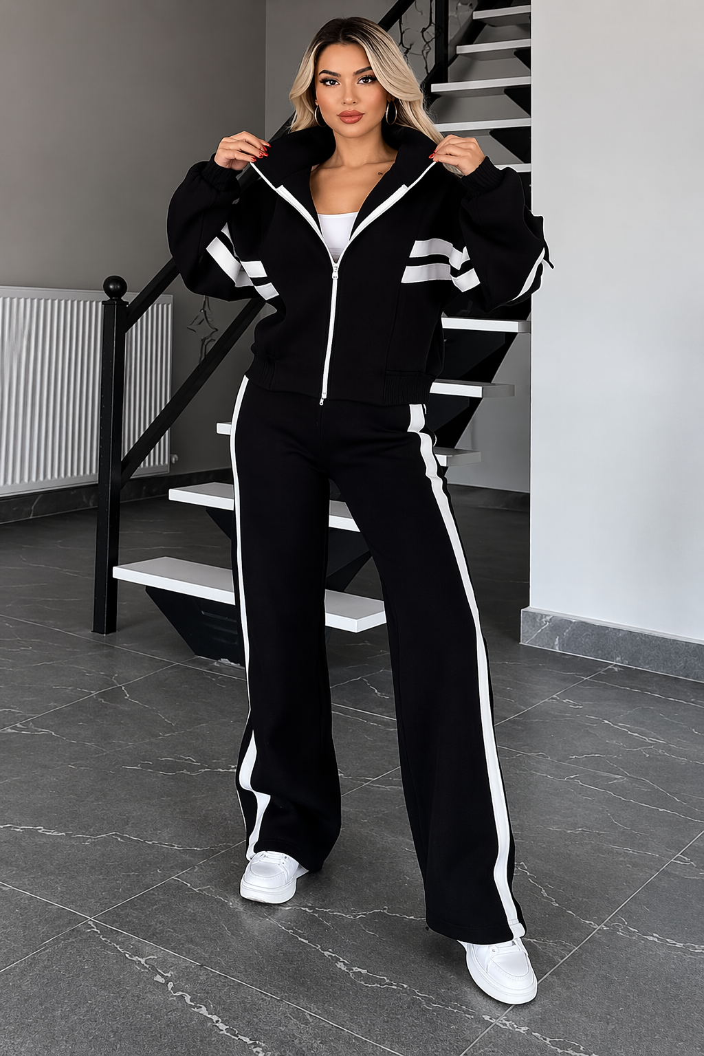 Damen Zweiteiliges Set mit Reißverschlussjacke und Hose-Sets for women-Alpenkind
