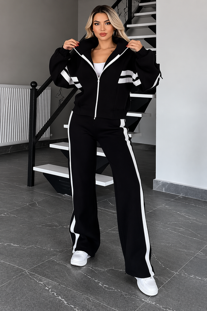 Damen Zweiteiliges Set mit Reißverschlussjacke und Hose-Sets for women-Alpenkind