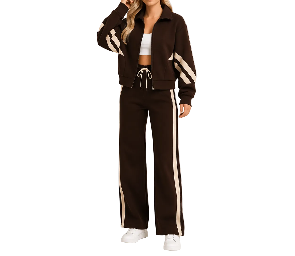Damen Zweiteiliges Set mit Reißverschlussjacke und Hose-Sets for women-Alpenkind