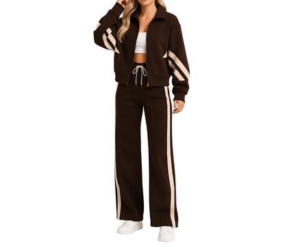 Damen Zweiteiliges Set mit Reißverschlussjacke und Hose-Sets for women-Alpenkind