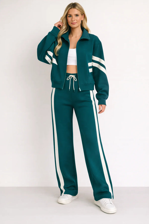 Damen Zweiteiliges Set mit Reißverschlussjacke und Hose-Sets for women-Alpenkind