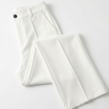 Damenhose mit hoher Taille und geradem Bein-Pants for Women-Alpenkind