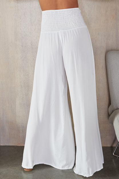 Damenhose mit weitem Bein und gesmoktem Bund-Pants for woman-Alpenkind