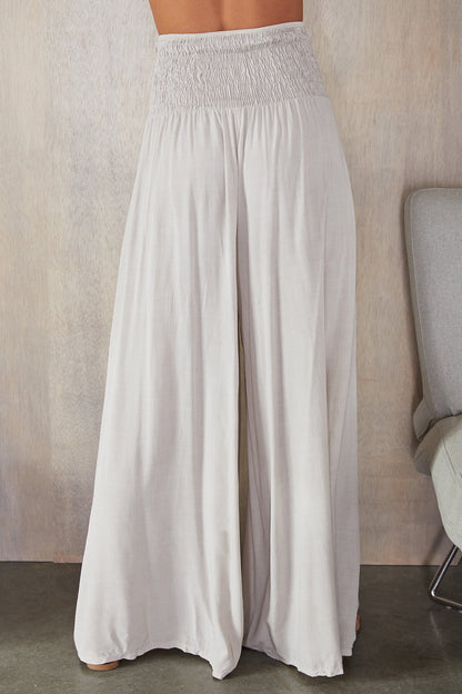 Damenhose mit weitem Bein und gesmoktem Bund-Pants for woman-Alpenkind