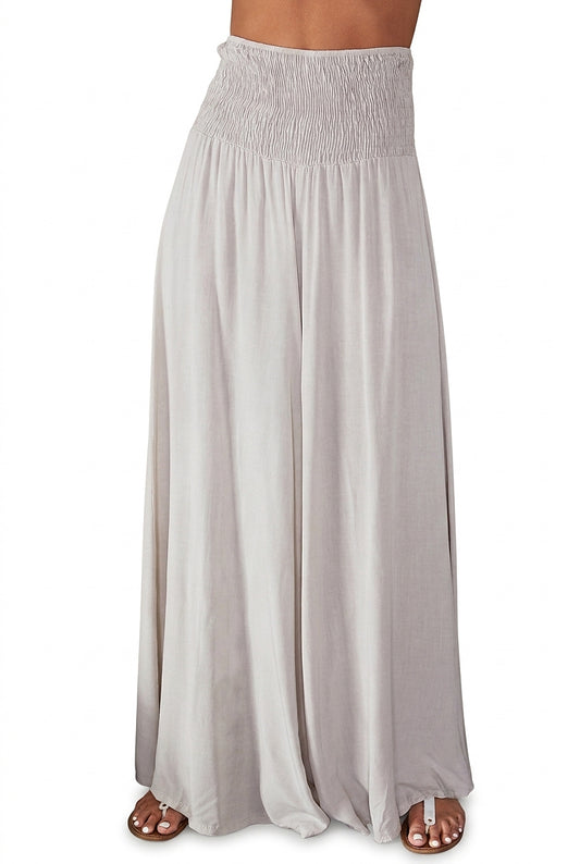 Damenhose mit weitem Bein und gesmoktem Bund-Pants for woman-Alpenkind
