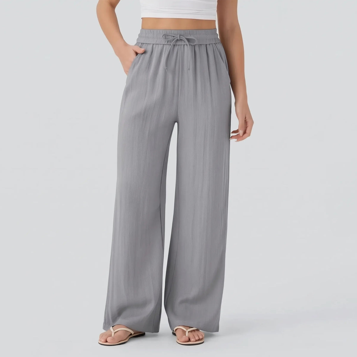 Damenhose mit weitem Bein und Kordelzug-Pants for woman-Alpenkind