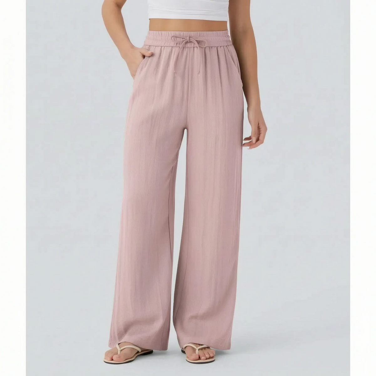 Damenhose mit weitem Bein und Kordelzug-Pants for woman-Alpenkind
