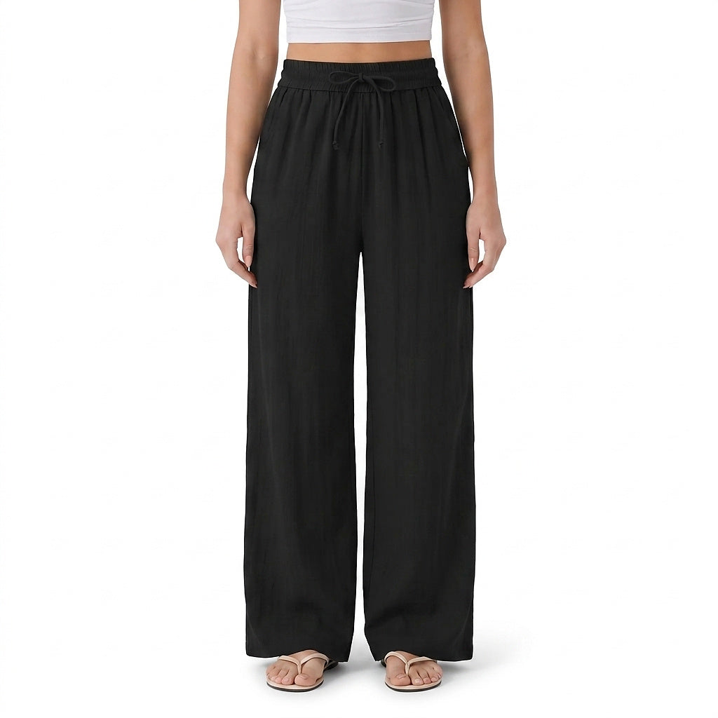 Damenhose mit weitem Bein und Kordelzug-Pants for woman-Alpenkind