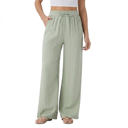 Damenhose mit weitem Bein und Kordelzug-Pants for woman-Alpenkind