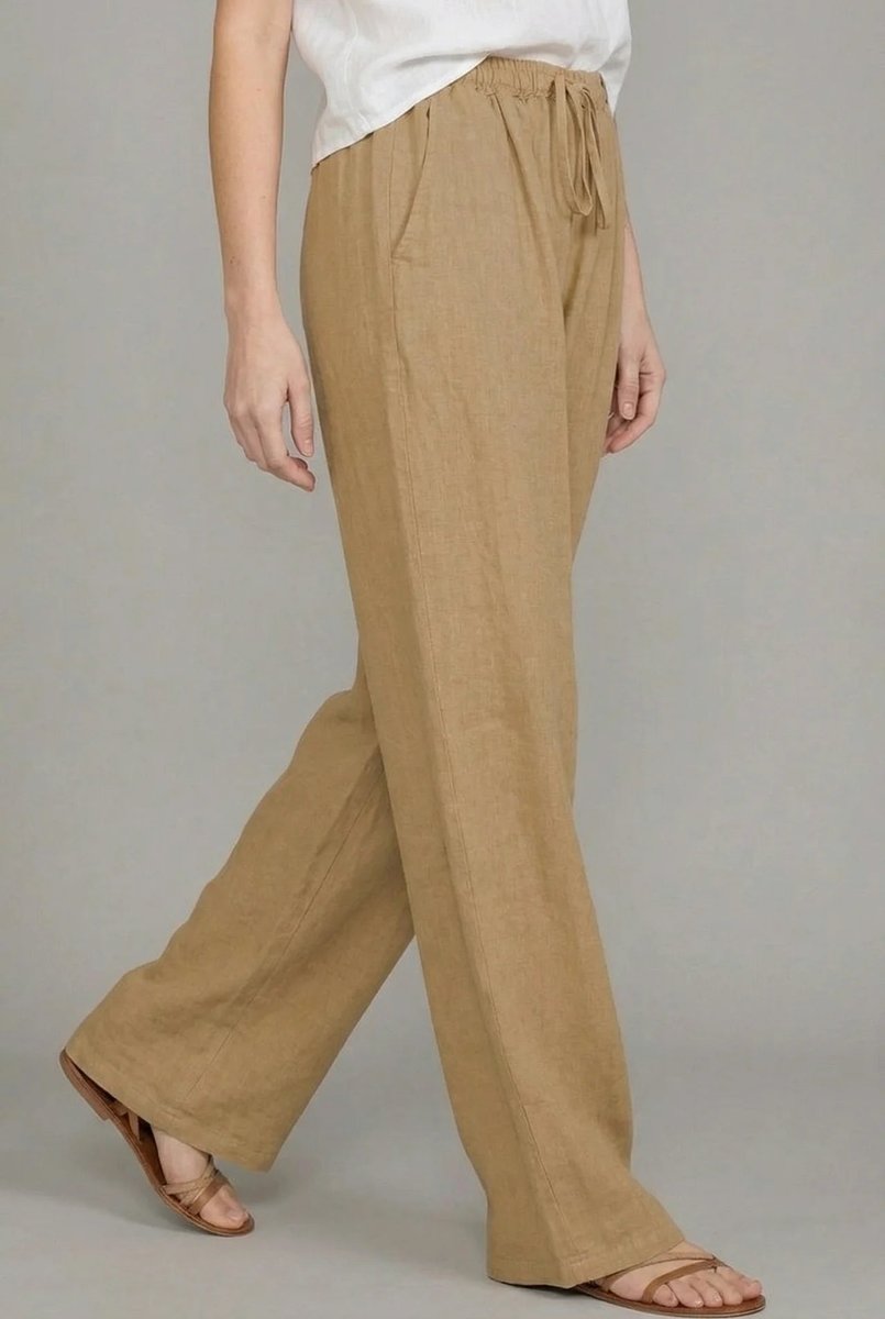 Damenhose mit weitem Bein und Kordelzug-Pants for Women-Alpenkind