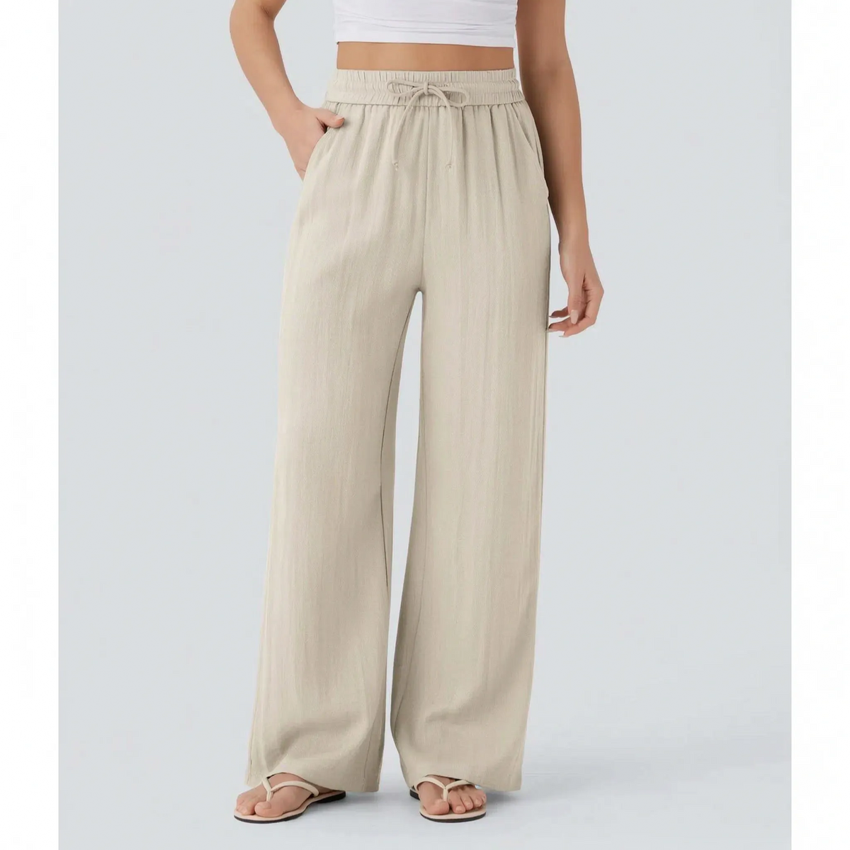 Damenhose mit weitem Bein und Kordelzug-Pants for woman-Alpenkind