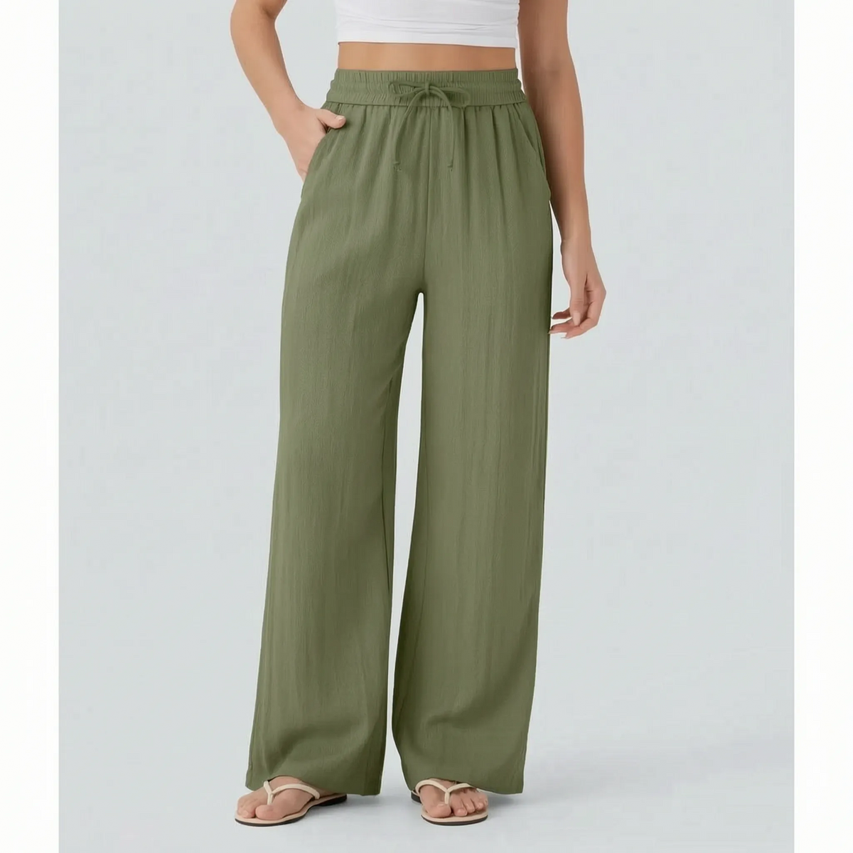 Damenhose mit weitem Bein und Kordelzug-Pants for woman-Alpenkind