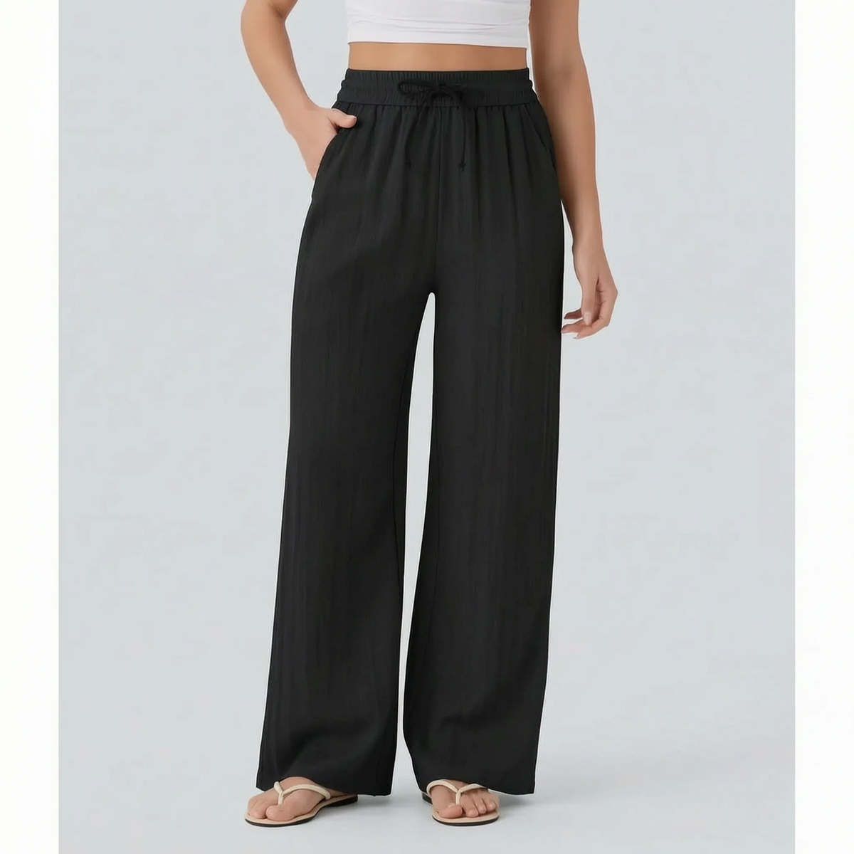 Damenhose mit weitem Bein und Kordelzug-Pants for woman-Alpenkind