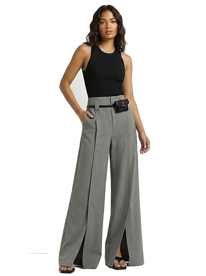 Damenhose mit weitem Bein und Schlitzsaum-Pants for Women-Alpenkind