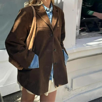 Damenjacke mit Kragen und Knöpfen-Jacket for women-Alpenkind