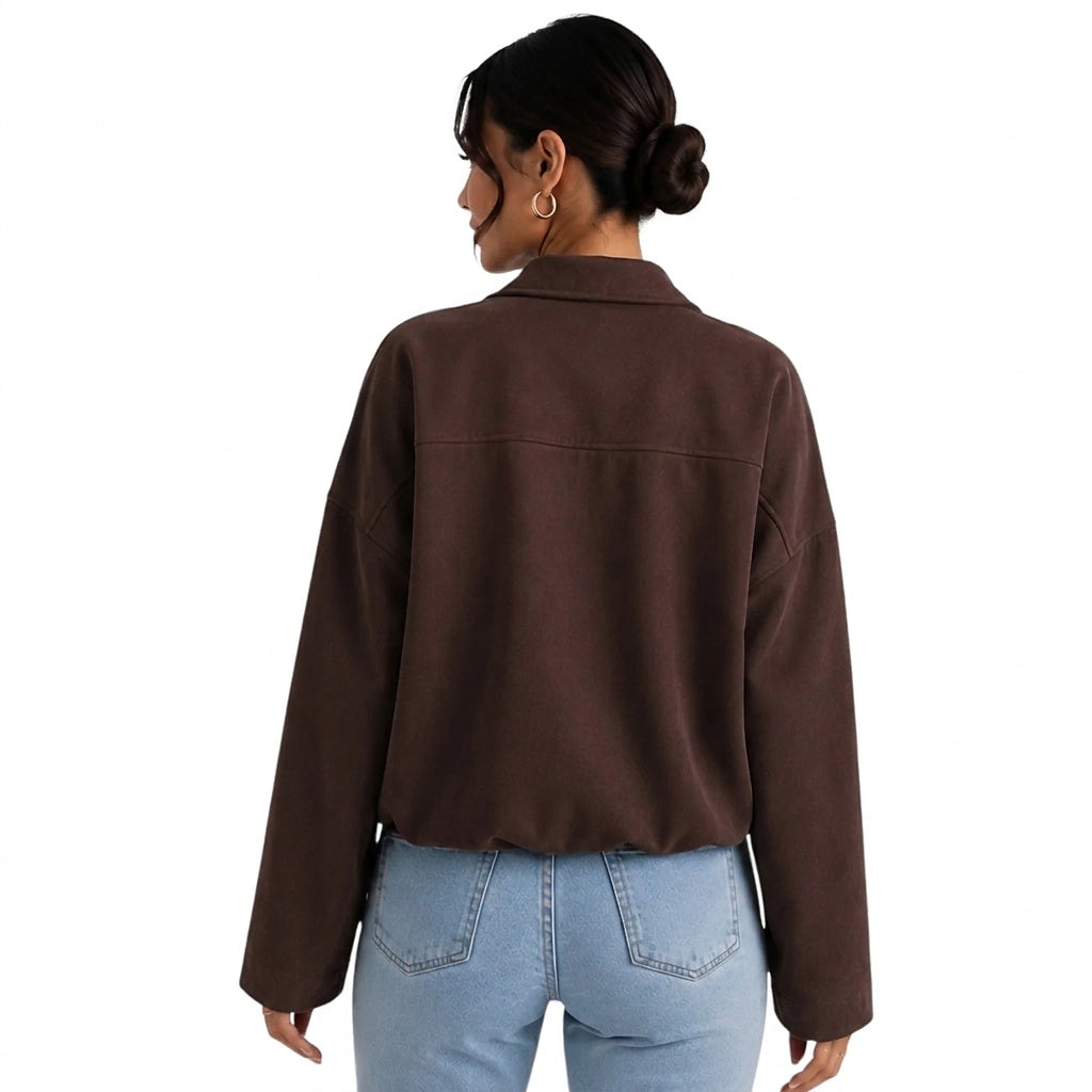 Damenjacke mit Kragen und Reißverschluss-Jacket for women-Alpenkind