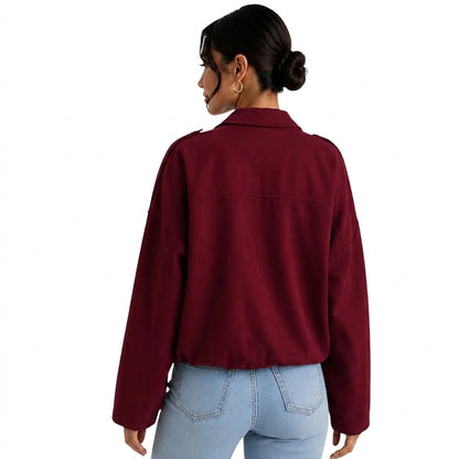 Damenjacke mit Kragen und Reißverschluss-Jacket for women-Alpenkind