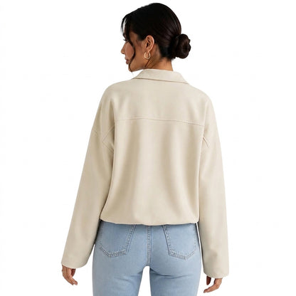 Damenjacke mit Kragen und Reißverschluss-Jacket for women-Alpenkind