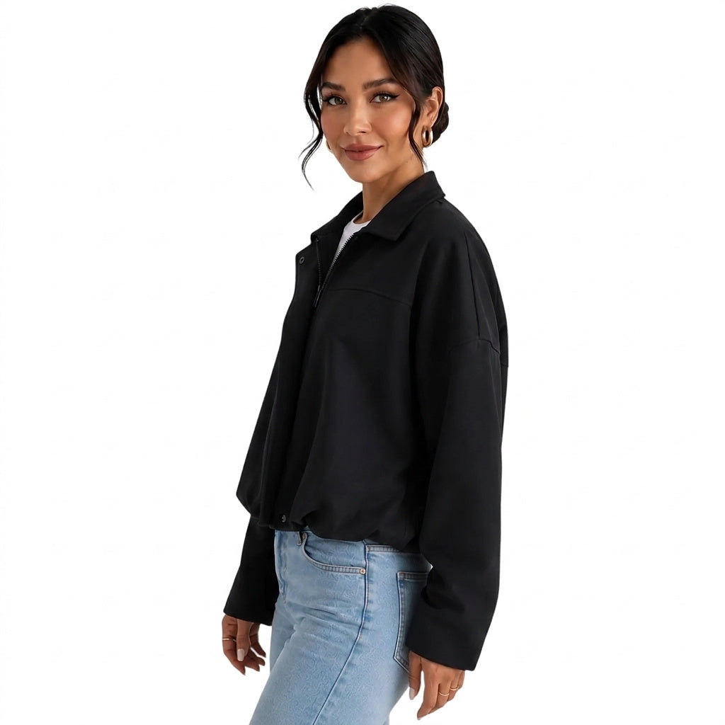 Damenjacke mit Kragen und Reißverschluss-Jacket for women-Alpenkind