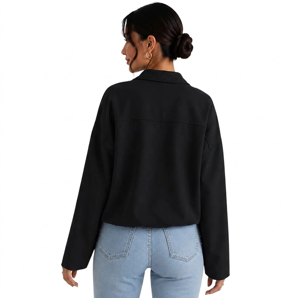 Damenjacke mit Kragen und Reißverschluss-Jacket for women-Alpenkind