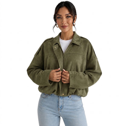 Damenjacke mit Kragen und Reißverschluss-Jacket for women-Alpenkind